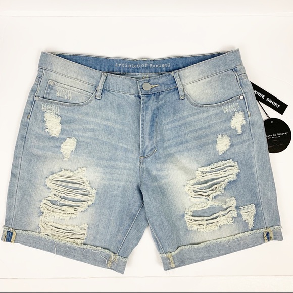 Articles of Society Distressed Denim Shorts - Picture 6 of 9